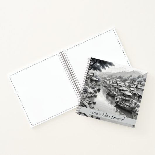 Schilderachtig Vissen Village Ideeënjournaal Notitieboek (Binnen)