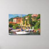 Schilderachtig, Vreedzaam Varenna Comomeer, Italië Canvas Afdruk (Voorkant)