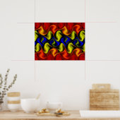Schilderachtig Vuur Abstract Poster (Keuken)