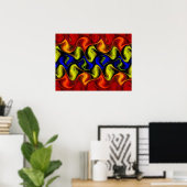 Schilderachtig Vuur Abstract Poster (Thuiskantoor)