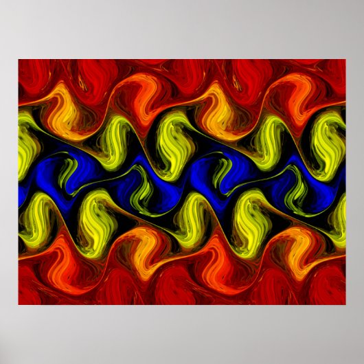 Schilderachtig Vuur Abstract Poster (Voorkant)