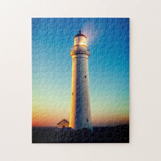 Schilderachtig vuurtoren mooi landschap legpuzzel (Verticaal)