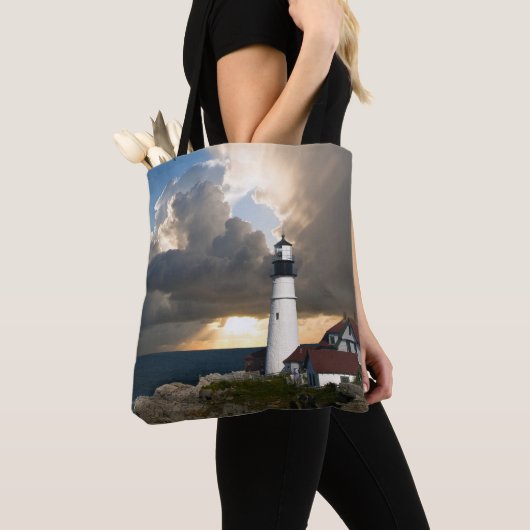 Schilderachtig vuurtoren tote bag (Dichtbij)