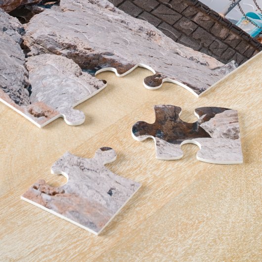 Schilderachtig vuurtoren vuurtoren vuurtoren vuurt legpuzzel (Zijkant)