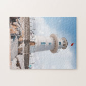 Schilderachtig vuurtoren vuurtoren vuurtoren vuurt legpuzzel (Horizontaal)