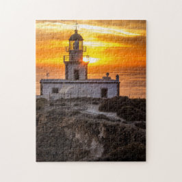 Schilderachtig vuurtoren vuurtoren vuurtoren vuurt legpuzzel