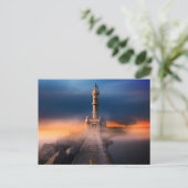 Schilderachtig vuurtoren Zonnevaste Storm Schitter Briefkaart (Staand voorkant)