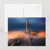 Schilderachtig vuurtoren Zonnevaste Storm Schitter Briefkaart (Voorkant / Achterkant)