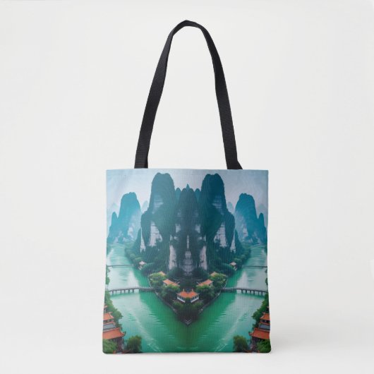 Schilderachtig wandeling - Emerald River & Mountai Tote Bag (Voorkant)