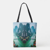 Schilderachtig wandeling - Emerald River & Mountai Tote Bag (Achterkant)