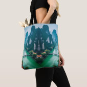 Schilderachtig wandeling - Emerald River & Mountai Tote Bag (Dichtbij)