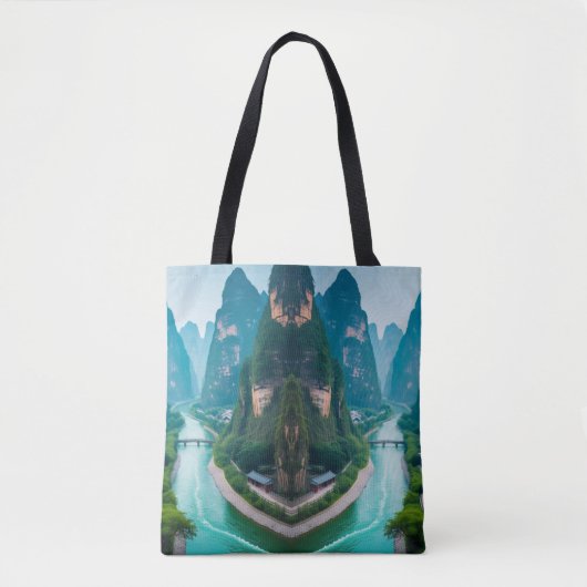 Schilderachtig wandeling - Emerald River & Mountai Tote Bag (Voorkant)