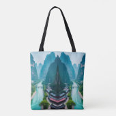 Schilderachtig wandeling - Emerald River & Mountai Tote Bag (Achterkant)