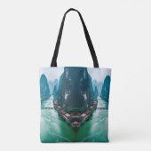 Schilderachtig wandeling - Emerald River & Mountai Tote Bag (Achterkant)