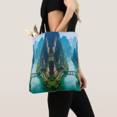 Schilderachtig wandeling - Emerald River & Mountai Tote Bag (Dichtbij)