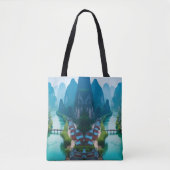 Schilderachtig wandeling - Emerald River & Mountai Tote Bag (Voorkant)