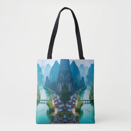 Schilderachtig wandeling - Emerald River & Mountai Tote Bag (Voorkant)