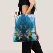 Schilderachtig wandeling - Emerald River & Mountai Tote Bag (Dichtbij)