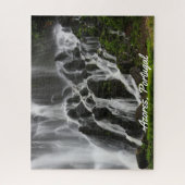 Schilderachtig Waterfall Azoren Legpuzzel (Verticaal)