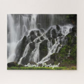 Schilderachtig Waterfall Azoren Legpuzzel (Horizontaal)