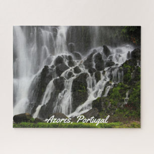 Schilderachtig Waterfall Azoren Legpuzzel