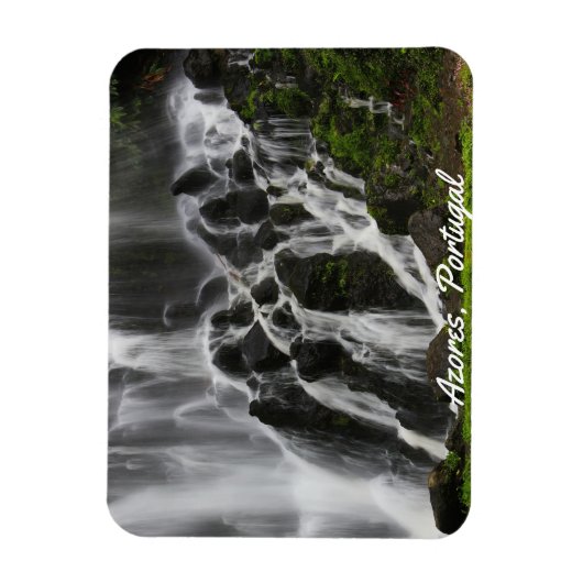 Schilderachtig Waterfall Azoren Magneet (Verticaal)