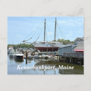 Schilderachtig waterkant in Kennebunkport Maine Feestdagenkaart