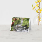 Schilderachtig watervalWenskaart Kaart (Gele Bloem)