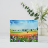 Schilderachtig Waterverf Briefkaart (Staand voorkant)