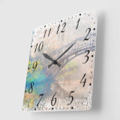 Schilderachtig Waterverf Japanse brug Vierkante Klok (Hoek)