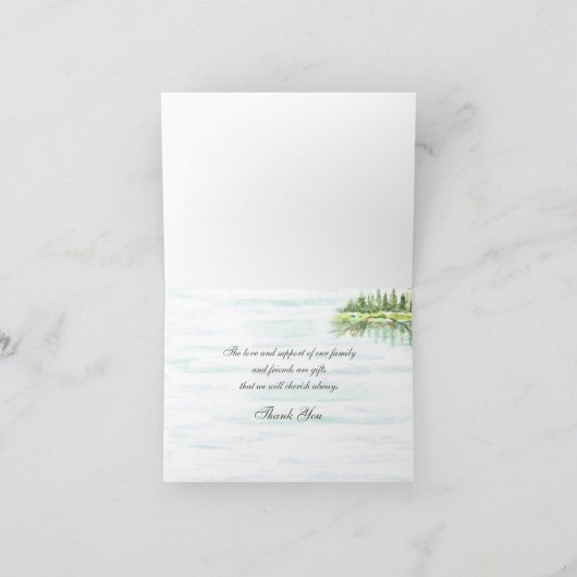 Schilderachtig Waterverf Meer Dank u Bedankkaart (Binnen)