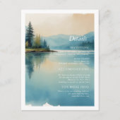 Schilderachtig Waterverf Pijnbomen en meer details Informatiekaartje (Voorkant)