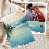 Schilderachtig Waterverf Pijnboom Lakeside Save th Kaart