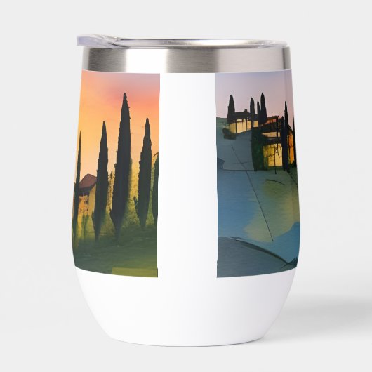 Schilderachtig Waterverf Toscane Hills (Rechts)