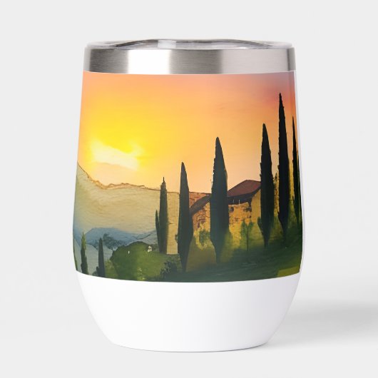 Schilderachtig Waterverf Toscane Hills (Achterkant)