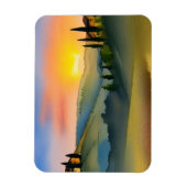 Schilderachtig Waterverf Toscane Hills Magneet (Verticaal)