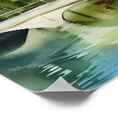 Schilderachtig Waterverf van de Kanaalbrug Poster (Hoek)