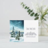 Schilderachtig Waterverf Winter Wonderland Save th Briefkaart (Staand voorkant)