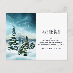 Schilderachtig Waterverf Winter Wonderland Save th Briefkaart