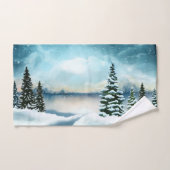 Schilderachtig Waterverf winterWonderland Bad Handdoek (Handdoek)