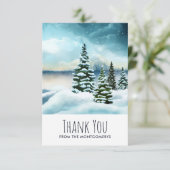 Schilderachtig Waterverf winterWonderland Bedankkaart (Staand voorkant)