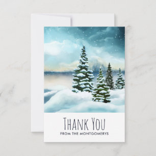 Schilderachtig Waterverf winterWonderland Bedankkaart