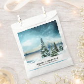 Schilderachtig Waterverf winterWonderland Bedankzakje (Geknipt)