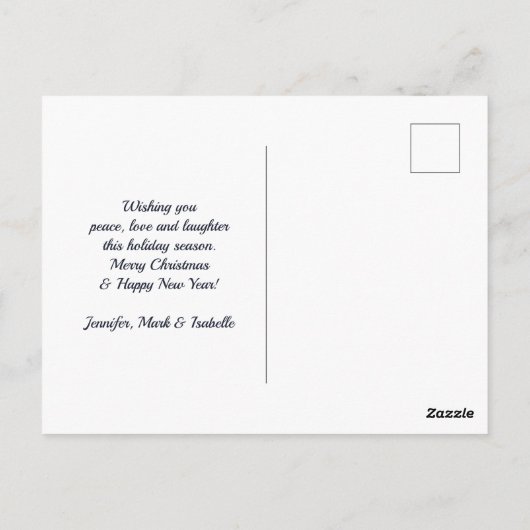 Schilderachtig Waterverf winterWonderland Briefkaart (Achterkant)