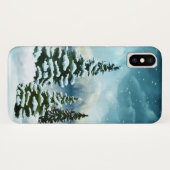 Schilderachtig Waterverf winterWonderland Case-Mate iPhone Case (Achterkant (horizontaal))