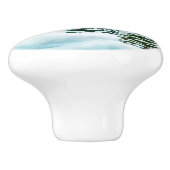 Schilderachtig Waterverf winterWonderland Keramische Knop (Zijkant)