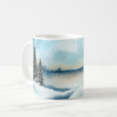 Schilderachtig Waterverf winterWonderland Koffiemok (Voorkant links)