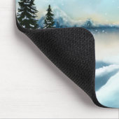 Schilderachtig Waterverf winterWonderland Muismat (Hoek)