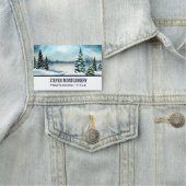 Schilderachtig Waterverf winterWonderland Naamplaatje (In situ)