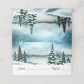 Schilderachtig Waterverf winterWonderland Plaatskaartje (Buitenkant ongevouwen)